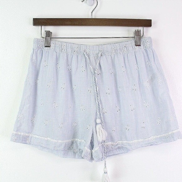 Rachel Ashwell Striped Eyelet‎ Sleep Shorts Size S - Picture 1 of 5